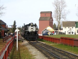 Vintage steam locomotive at Heritage Park Historical Village, Calgary
