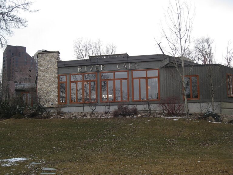 Exterior of River Café restaurant on Prince's Island Park, Calgary